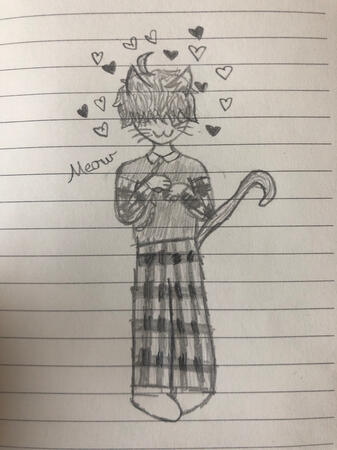 Art of one of my previous Roblox Avatars from one of my friends!