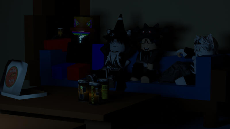 Movie Night - A render i made. All my best friends are in it!